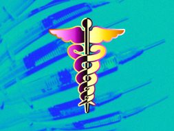 Le caducée, symbole du soin. Pour toutes et tous !
