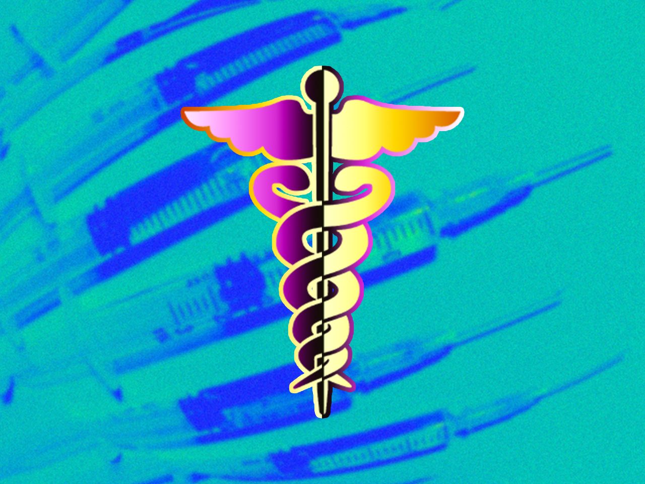 Le caducée, symbole du soin. Pour toutes et tous !