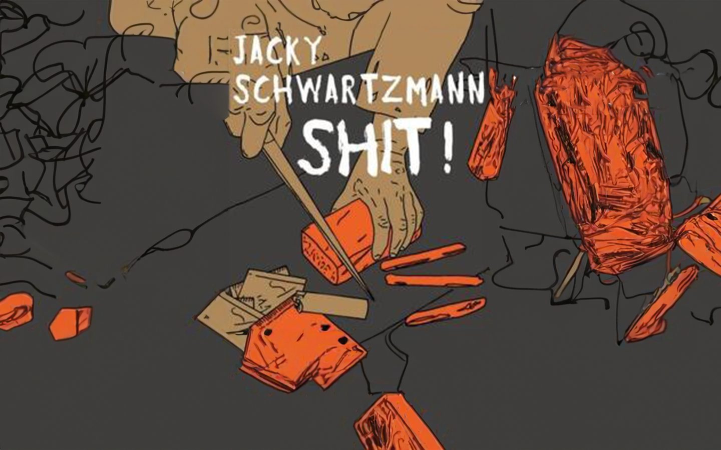Couverture du livre "Shit !" de Jacky Schwartzmann aux éditions Seuil + complétion par IA générative adobe.
