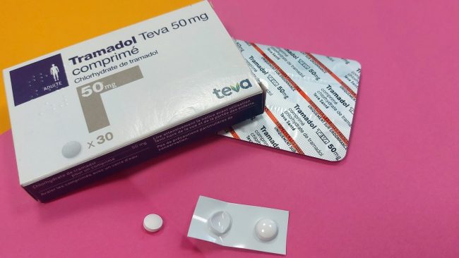 Une boîte de Tramadol Teva 50mg