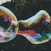 bulle de savon aux couleurs psychédélique